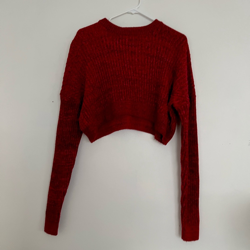 Cropped Red Urban Outfitters Sweater